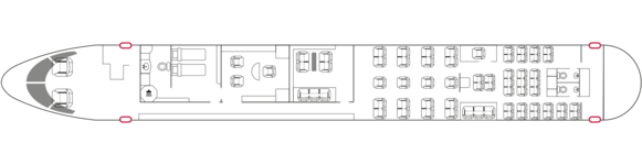 BOEING BUSINESS JET: Standard floor plan configuration
