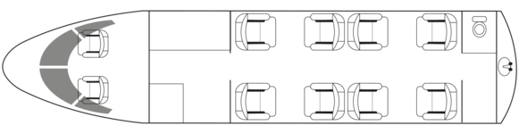 LEGACY 500: Standard floor plan configuration